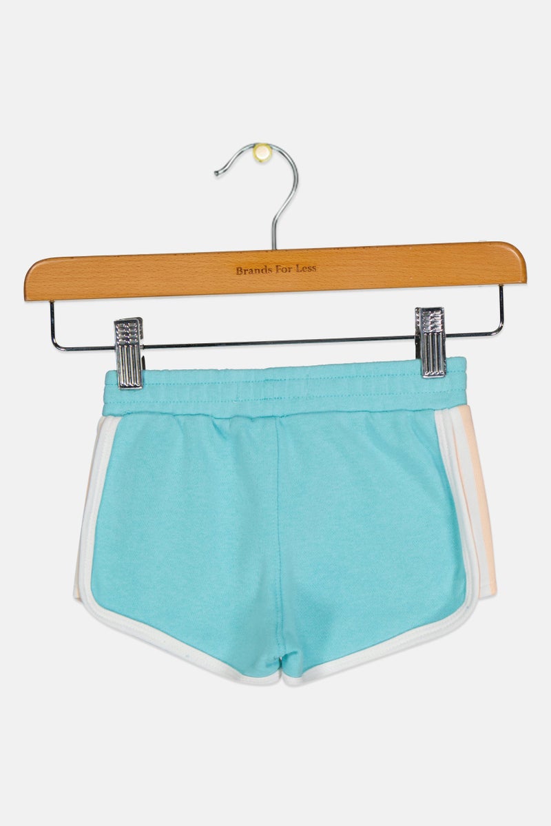 Levi's Toddlers Girl Brand Logo Basic Shorts, Turquoise - Image 2