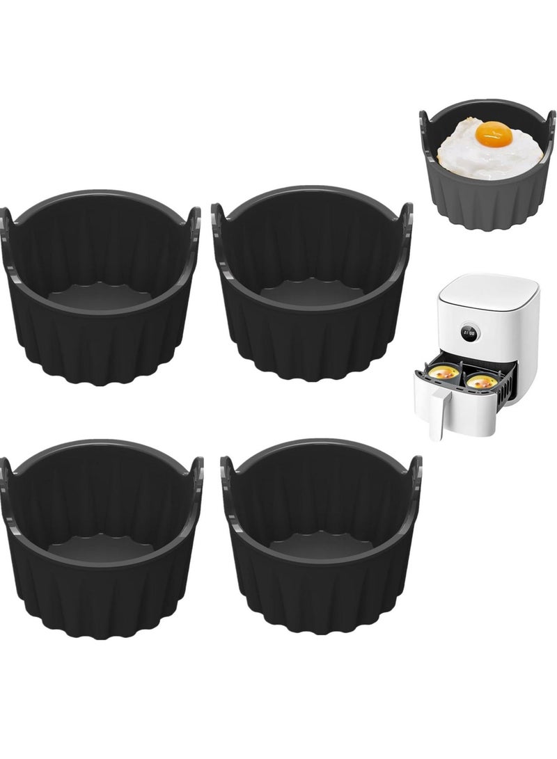 4pcs Silicone Muffin Cups, Non-Stick Silicone Baking Cups Cupcake Molds Reusable Muffin Liners - Image 1