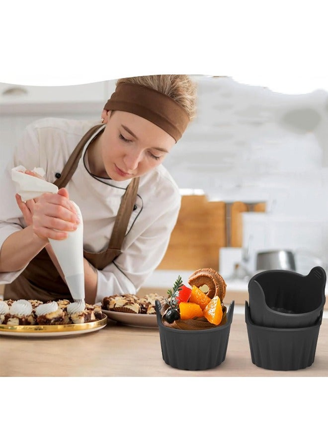 4pcs Silicone Muffin Cups, Non-Stick Silicone Baking Cups Cupcake Molds Reusable Muffin Liners - Image 3