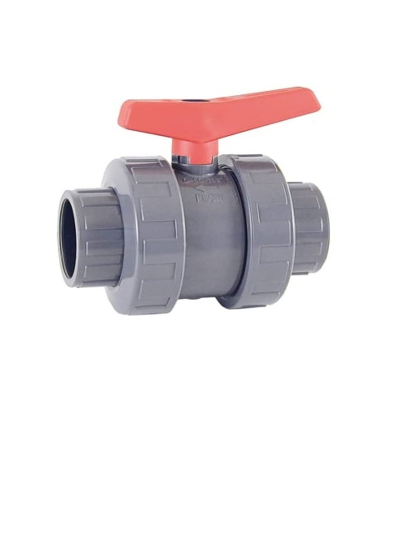 Cepex PVC Heavy Duty Water Supply Pipe Fittings for Swimming Pool, Agriculture, Irrigation & Commercial Plumbing Use (50 MM, Union Ball Valve (Anti Block))  - Image 1