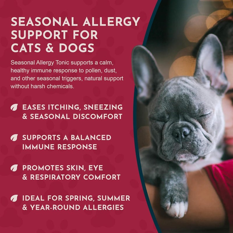Animal Essentials Seasonal Allergy Herbal Supplement for Dogs & Cats - 1 fl oz - Sweet Tasting Allergy Relief - Image 5