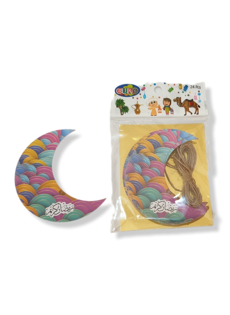 Al Zaabiah - 24PCS Hilal Card With Burlaps Drawstring - Image 1