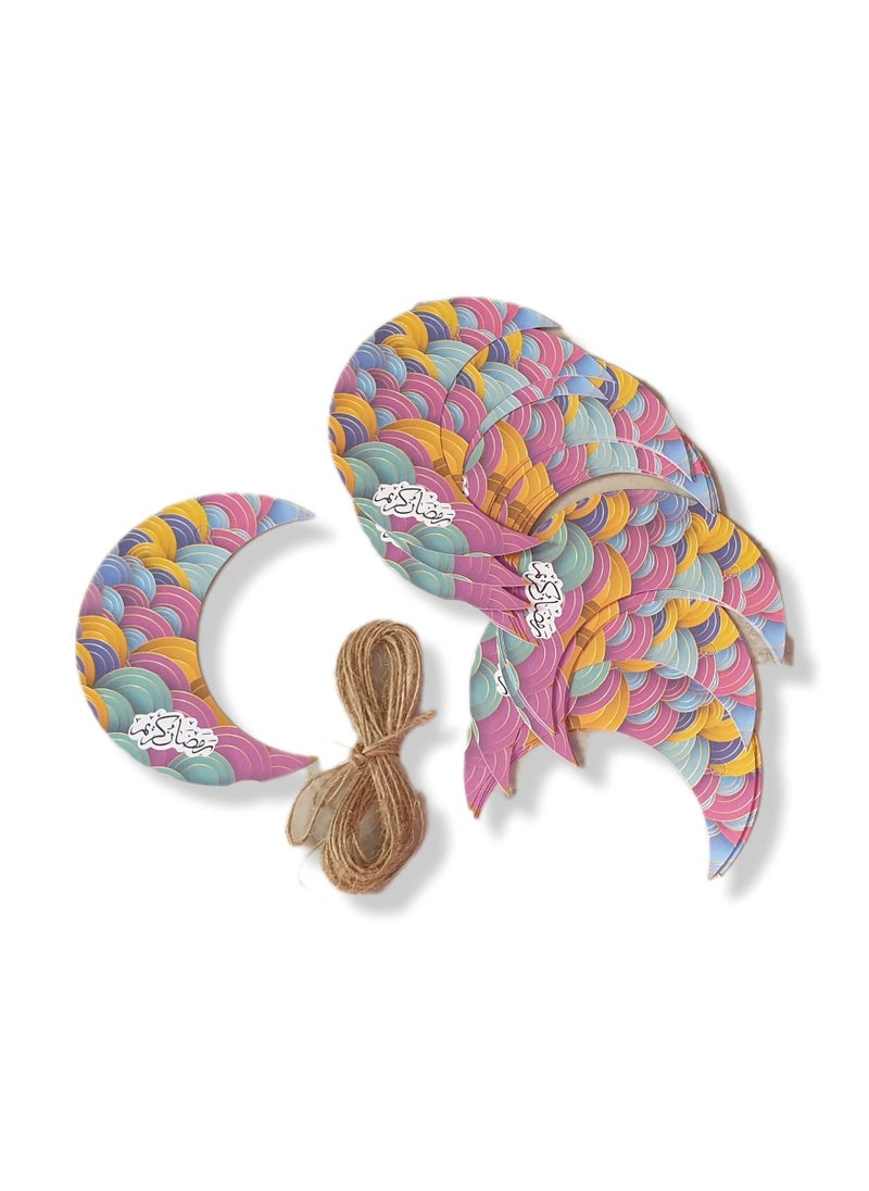 Al Zaabiah - 24PCS Hilal Card With Burlaps Drawstring - Image 1