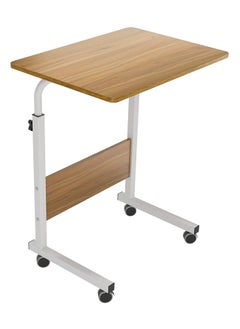 Laptop Table Height Adjustable Mobile Laptop Stand Coffee Table Side Table Movable Portable Adjustable Notebook Stand with Wheels for Sofa Bed Balcony Garden 60x40cm