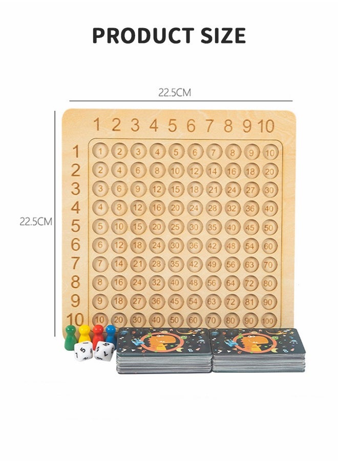 GROIC - Wooden Children's Multiplication Board, Children's Learning Educational Toys, Montessori Toys, Children's Learning Competitive Games, Early Education Learning Toys, Mathematics Learning Toys - Image 1