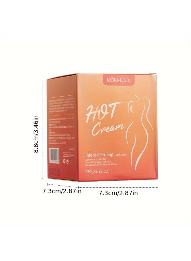 Kormesic كريم حرق دهون البطن، كريم ساخن مكثف لشد البشرة - 250 جم/8.82 أونصة، كريم ساخن مضاد للسيلوليت، كريم لدونة الجسم، يرطب ويعزز مرونة الذراعين والفخذين والبطن، ترطيب عميق بالجلسرين وفيتامين سي، خالٍ من العطور، مناسب لجميع أنواع البشرة. - Image 2