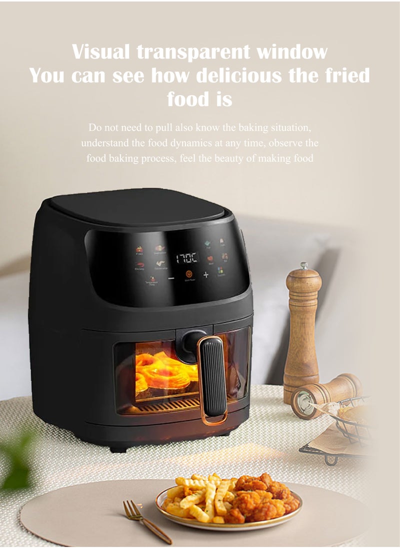 Generic - Air Fryers 6L Large Capacity Multi-Function Household Visible Circulating Hot Air Intelligent Touch Screen - Image 1