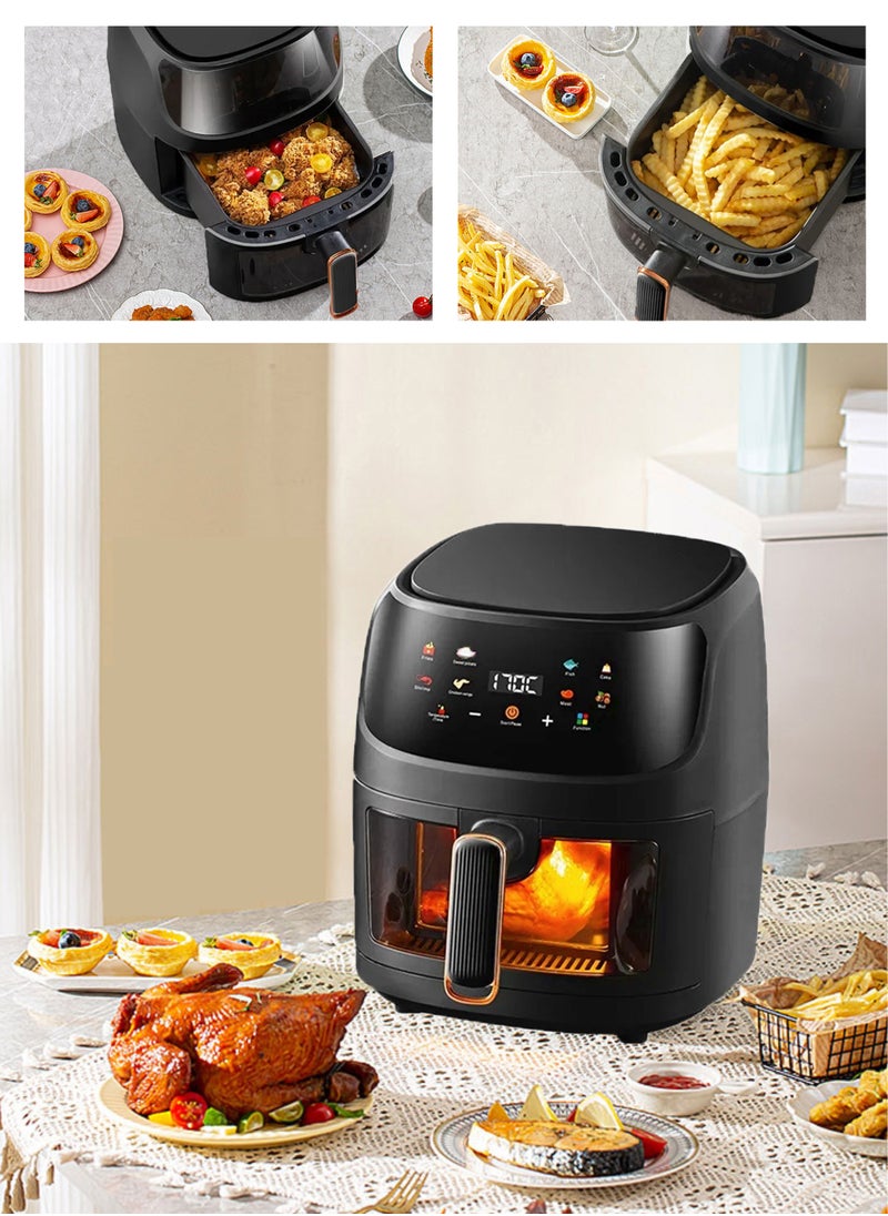 Generic - Air Fryers 6L Large Capacity Multi-Function Household Visible Circulating Hot Air Intelligent Touch Screen - Image 1