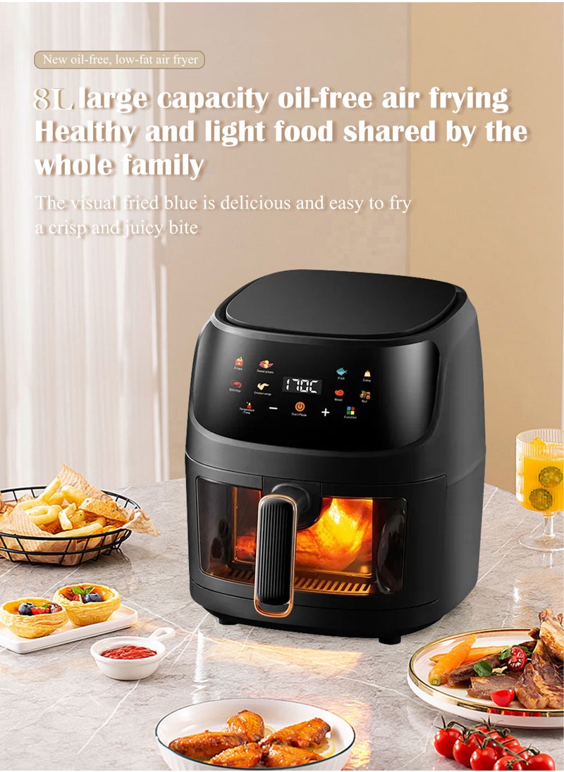 Generic - Air Fryers 6L Large Capacity Multi-Function Household Visible Circulating Hot Air Intelligent Touch Screen - Image 1