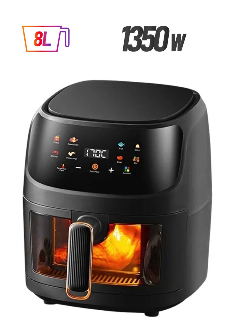 Generic - Air Fryers 6L Large Capacity Multi-Function Household Visible Circulating Hot Air Intelligent Touch Screen - Image 1