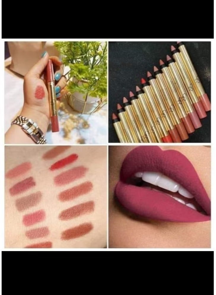 جولدن روز مجموعة أقلام أحمر الشفاه غير اللامع من جولدن روز الأصلية - 12 قطعة - Image 2