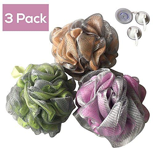 TWIREY loofah for bathing for women loofah for bathing scrub for men Set of 3 (Random Colour) - Image 2