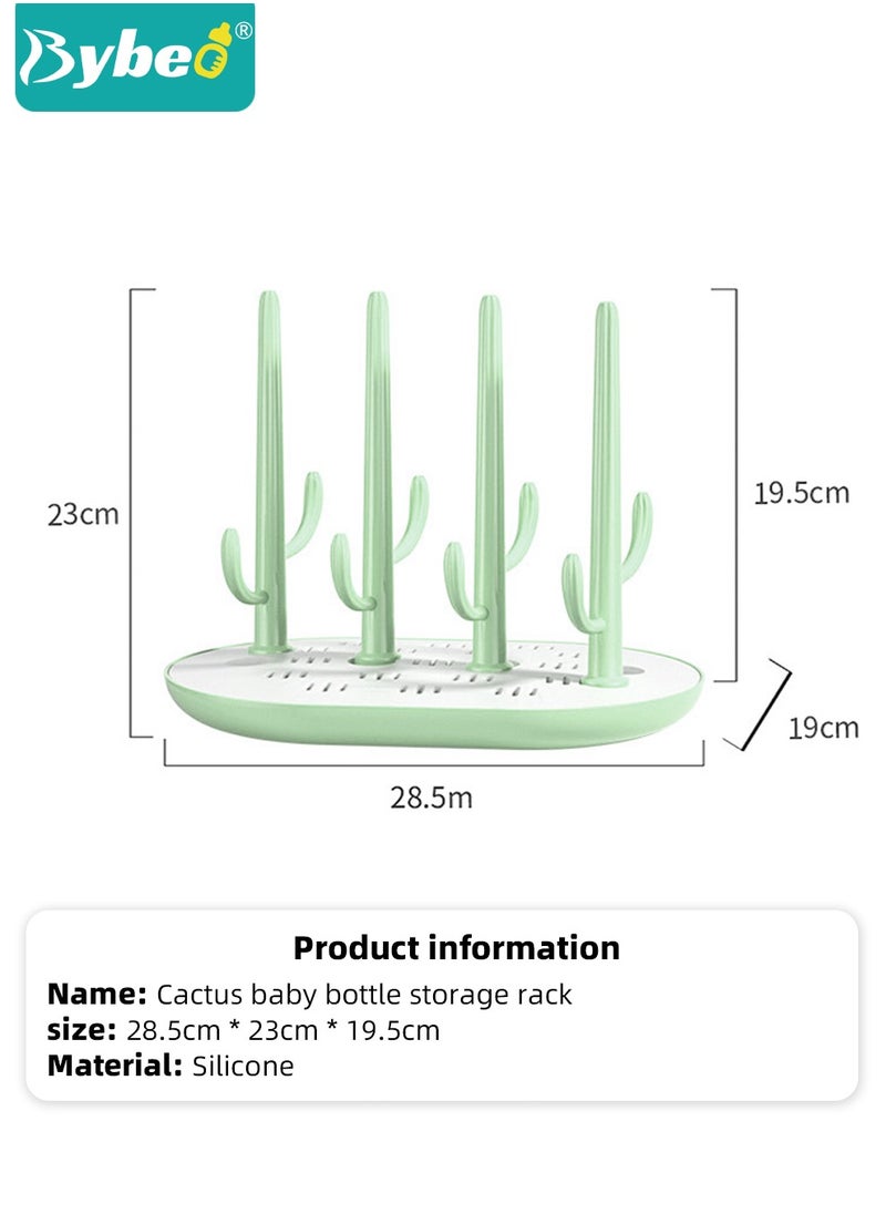Bybeo - Baby Bottle Drying Rack, Babies Feeding Bottle Drainer, BPA Free, Detachable Bottles Dryer, Bottle Holder Stand for Saving Place, Bottle Bracket Storage  with Removable Brackets and Tray - Image 1