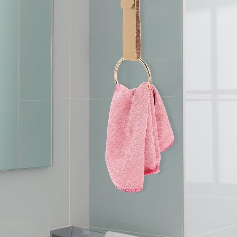 Stainless Steel Towel Ring Holder Wall Mounted Space Saving For Bathroom Kitchen - Image 4