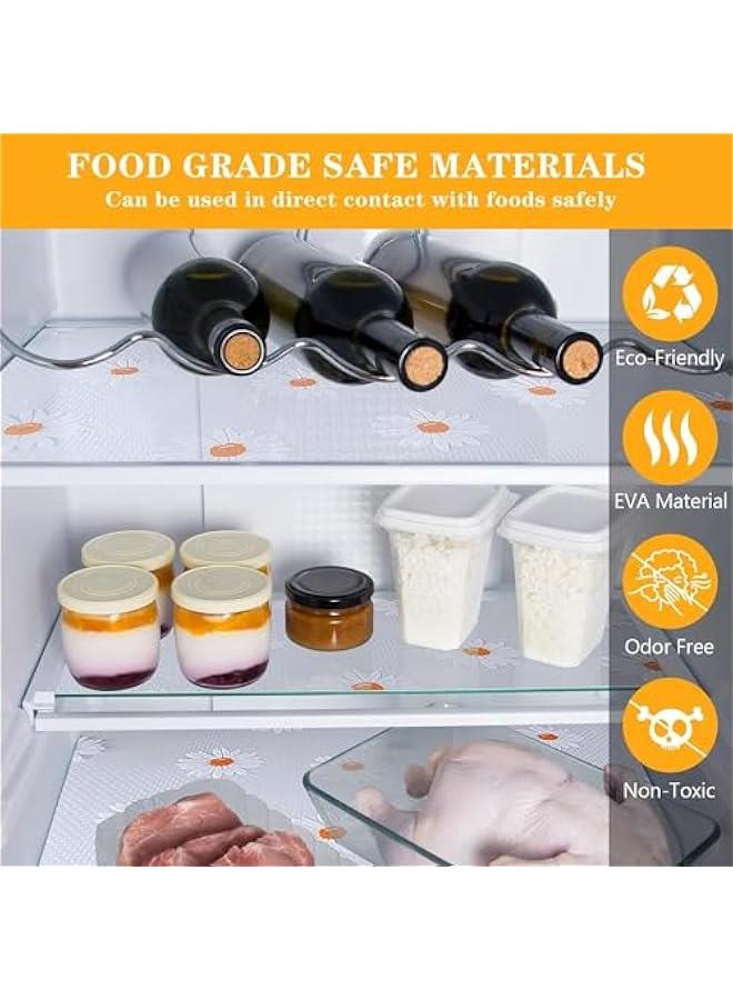 HOOKOR Shelf Liner, Waterproof Non-Adhesive Drawer Liner, EVA Liner, Non-Slip Cabinet Liner, Durable Strong Grip Liner, for Kitchen Cabinets, Shelves, Fridge, Wire Shelf (Daisy, 17.7 x 79 Inch - Image 5