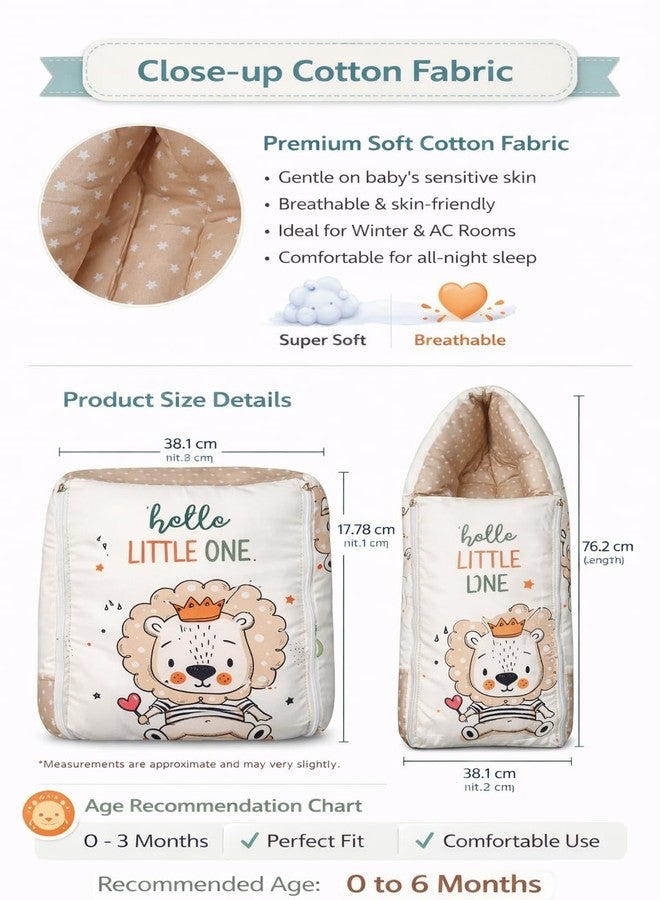 Tiny Tycoon 3 in 1 Baby Carry Bed, Sleeping Bag & Carry Nest, Cotton Baby Bedding for New Born & Infant, Portable Bassinet, for Carrying & Unisex Baby Sleeping Bed | 0 to 2 Years - Image 5