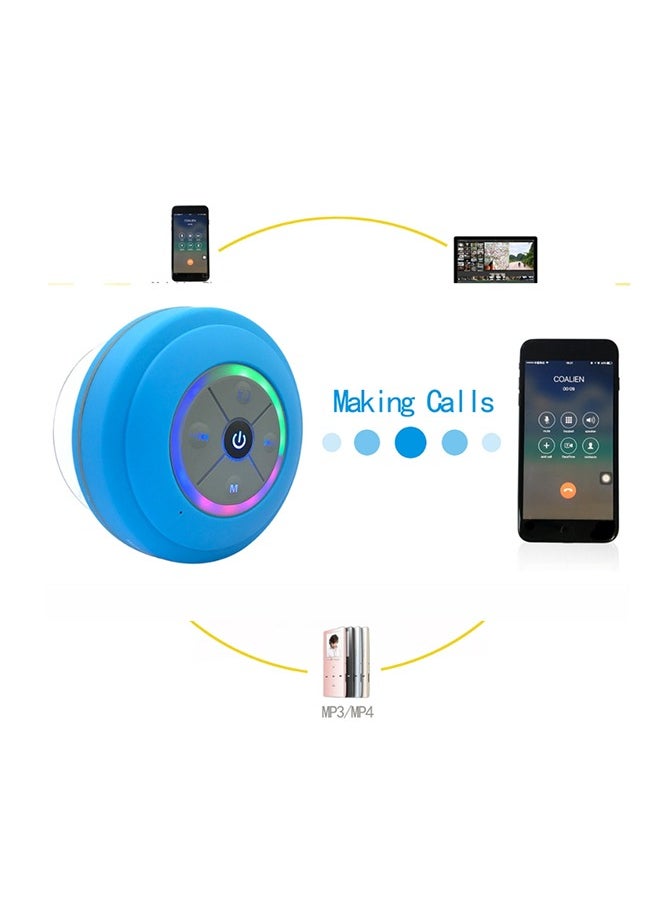 Generic - Q9 Radio card LED Bluetooth speaker Wireless bts06 Bathroom waterproof suction cup wireless small speaker - Image 1
