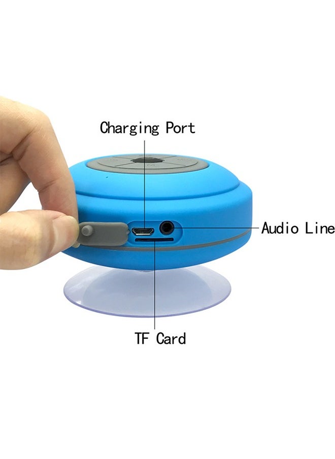 Generic - Q9 Radio card LED Bluetooth speaker Wireless bts06 Bathroom waterproof suction cup wireless small speaker - Image 1