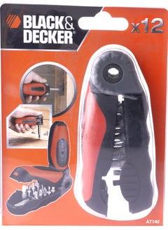 BLACK+DECKER 11 Pieces Flip Handle Screwdriver With Inbuilt Bit Holder 