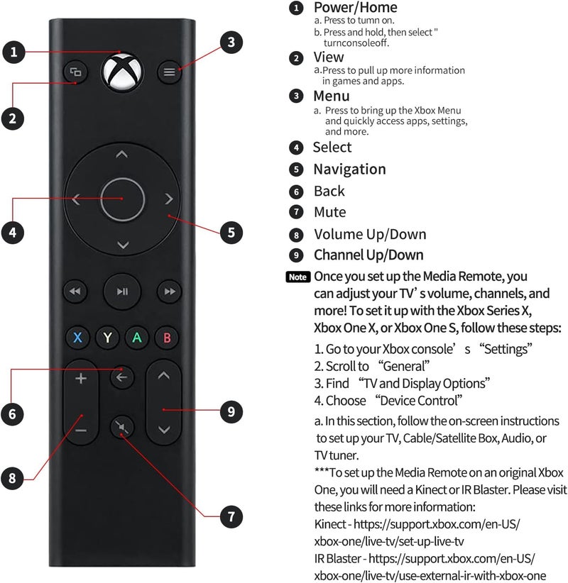 ملحقات جهاز التحكم عن بعد للوسائط لأجهزة Xbox Series X|S وXbox One، شريحة IC أصلية لتحسين التصفح، إضاءة خلفية تعمل بالحركة، مفتاح تصفح مضغوط (أسود فحمي) - Image 4