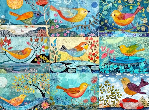 Cross & Glory Cross Glory Birds of a Feather 1000 Piece Jigsaw Puzzle for Adults Artistic Bird Portrait Artwork Premium RibbonCut Puzzle with Satin Finish - Image 1