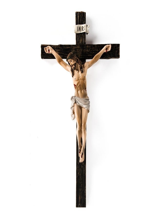 TALPGOD Crucifix Wall Cross,Jesus Cross Home Décor,Jesus Statue Catholic Hanging Crosses for Wall Art,Religious Wall Crucifix Decor,Crucifijos Catolicos Crosses Wall Decor 10 Inch - Image 1