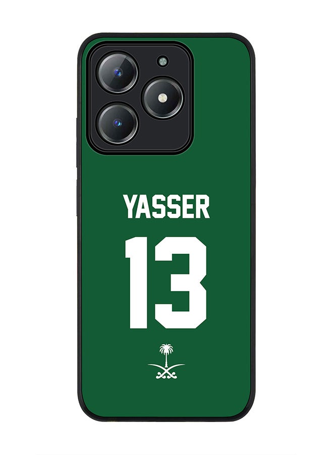 Stylizedd For Realme C63 / Realme C61 4G Case,Slim fit Camera Protection, Shockproof Thin Phone cover  - Football - Saudi Arabia - Yasser - Image 1