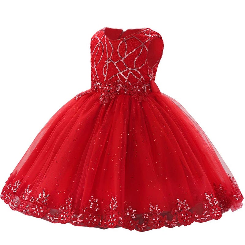 LZH Toddler Princess Flower Dress Baby Girls Birthday Wedding Party Dresses