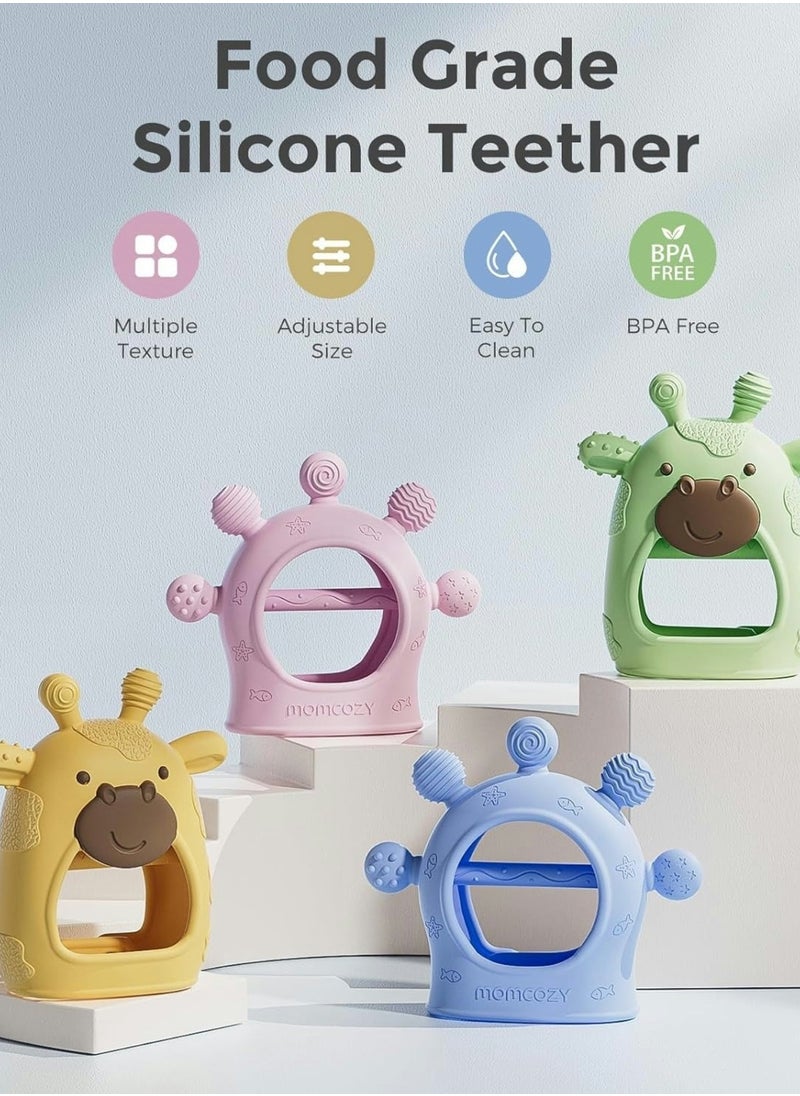 Momcozy Baby Teether Toys, Baby Teething Toys, Baby Teething Relief, Food Grade Silicone Teether Baby Toys, Baby Teether 0-6 Months,Teething Toy 6-12 Months, Baby Essential  - Image 2