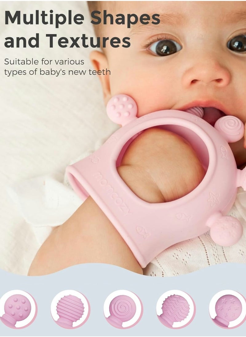 Momcozy Baby Teether Toys, Baby Teething Toys, Baby Teething Relief, Food Grade Silicone Teether Baby Toys, Baby Teether 0-6 Months,Teething Toy 6-12 Months, Baby Essential  - Image 4