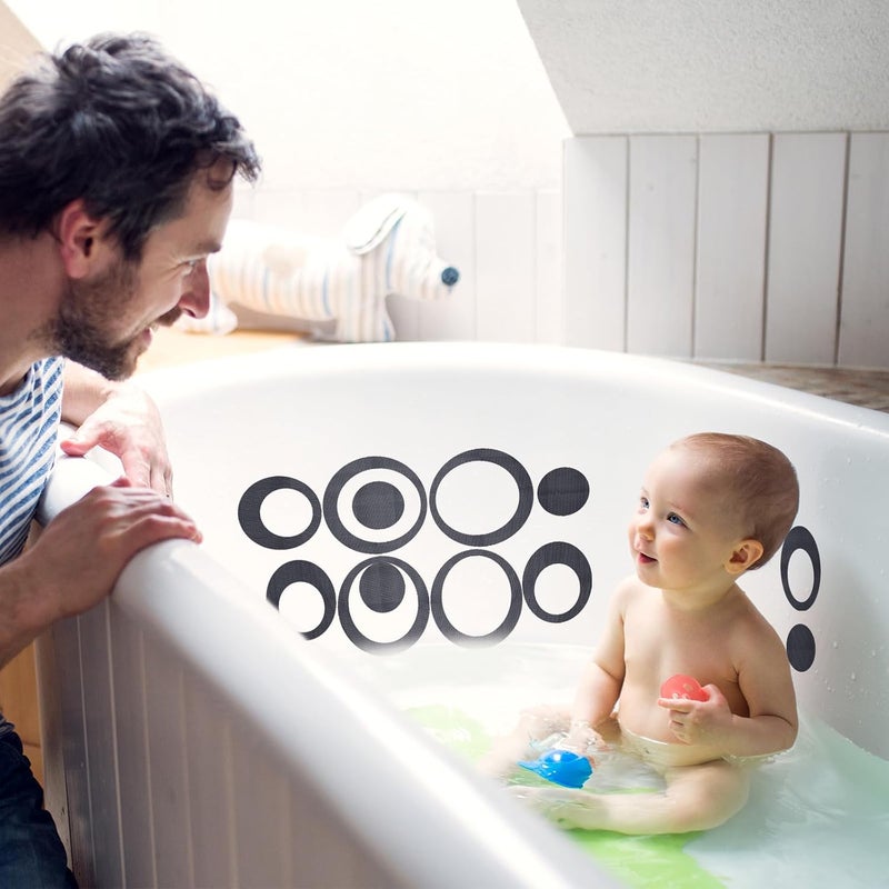 Tenare 45 Pieces Non Slip Bathtub Stickers for Adults Adhesive Anti Slip Oval Bath Treads Stickers Traction to Tubs Shower Traction Decals Appliques for Bath Showers Pools Boats Stairs(Gray) - Image 3