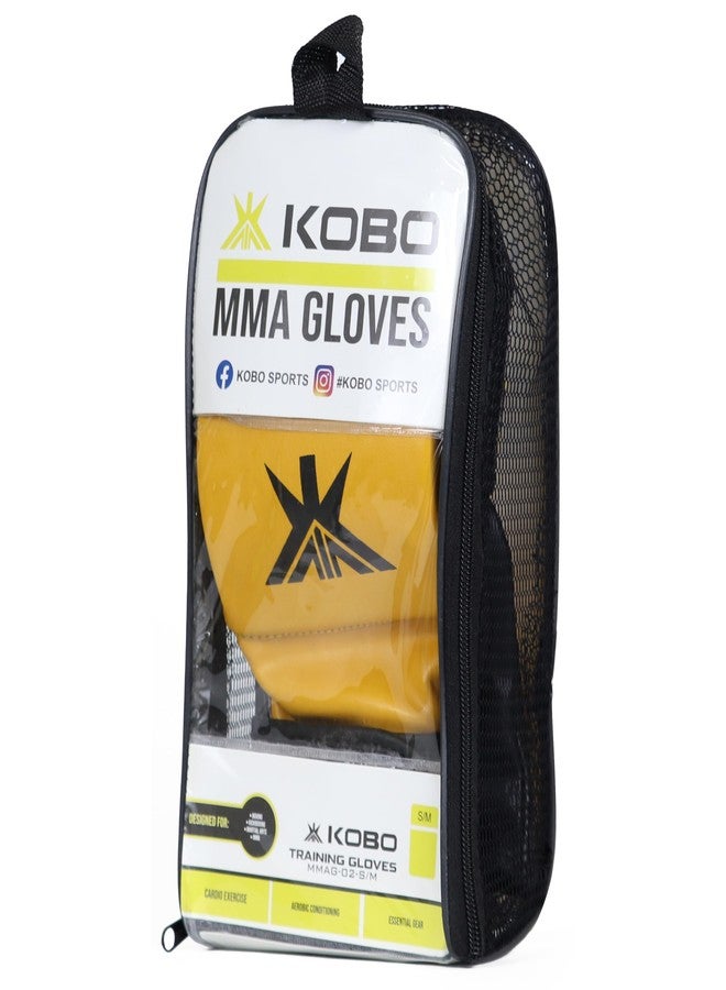Kobo MMA Gloves for Martial Arts Sparring P.U Leather Open Palm Training Grappling Mitts | Great for Cage Fighting Punching Bag Muay Thai & Kick boxings - Image 5