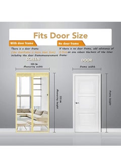 KASTWAVE Insulated Door Curtain - Thermal Magnetic Self-Sealing Door Screen - EVA Keep Bugs Out - Keep Warm in Winter Cool in Summer - Hand Free Closure (100 x 210CM)  - Image 4
