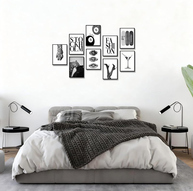 LOARTVE 9Pcs Preppy Travel Wall Art Prints Colorful Abstract Aesthetic Room Decor Pictures Trendy Canvas Posters for Teen Girls Bedroom Apartment College Dorm Decoration, Unframed - Image 5