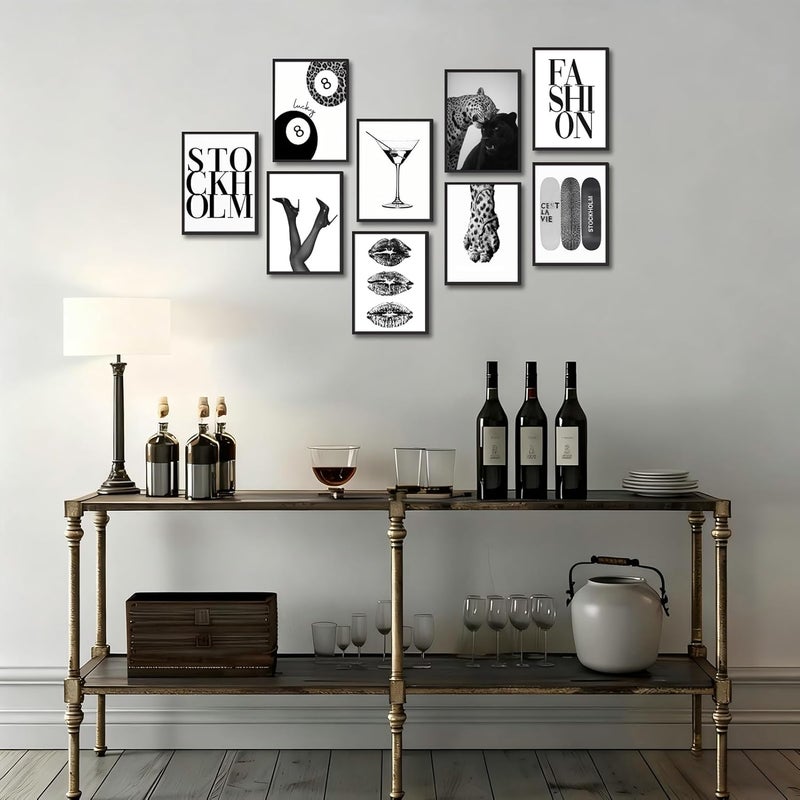 LOARTVE 9Pcs Preppy Travel Wall Art Prints Colorful Abstract Aesthetic Room Decor Pictures Trendy Canvas Posters for Teen Girls Bedroom Apartment College Dorm Decoration, Unframed - Image 3