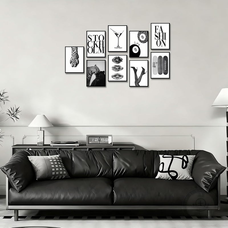 LOARTVE 9Pcs Preppy Travel Wall Art Prints Colorful Abstract Aesthetic Room Decor Pictures Trendy Canvas Posters for Teen Girls Bedroom Apartment College Dorm Decoration, Unframed - Image 4