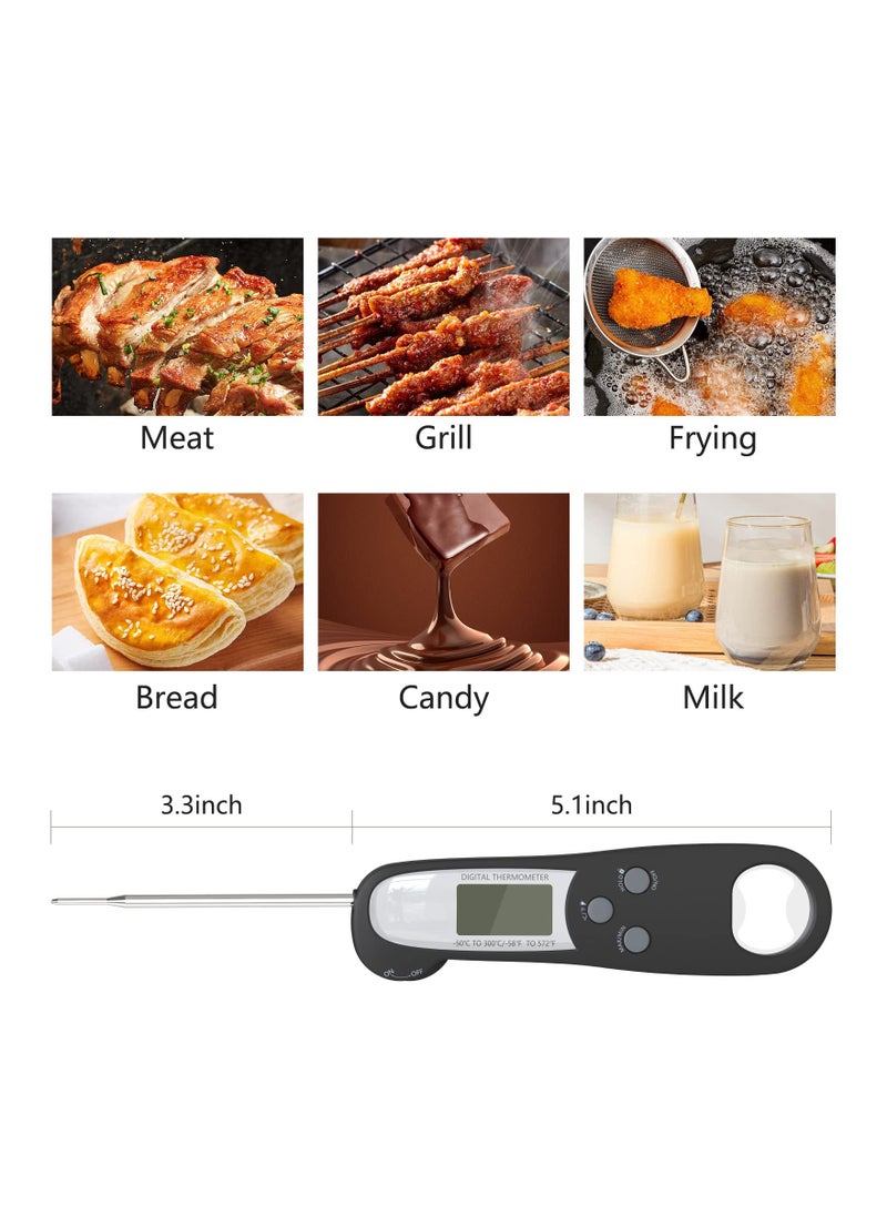 SYOSI - Meat Thermometer with Probe, Instant Read Food Thermometer for Cooking Waterproof, Backlight, Ultra-Fast Accurate, Accessories with Backlight & Calibration for Candy, BBQ Grill, Liquids, Beef, Turkey - Image 1