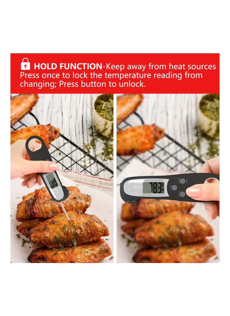 SYOSI - Meat Thermometer with Probe, Instant Read Food Thermometer for Cooking Waterproof, Backlight, Ultra-Fast Accurate, Accessories with Backlight & Calibration for Candy, BBQ Grill, Liquids, Beef, Turkey - Image 1