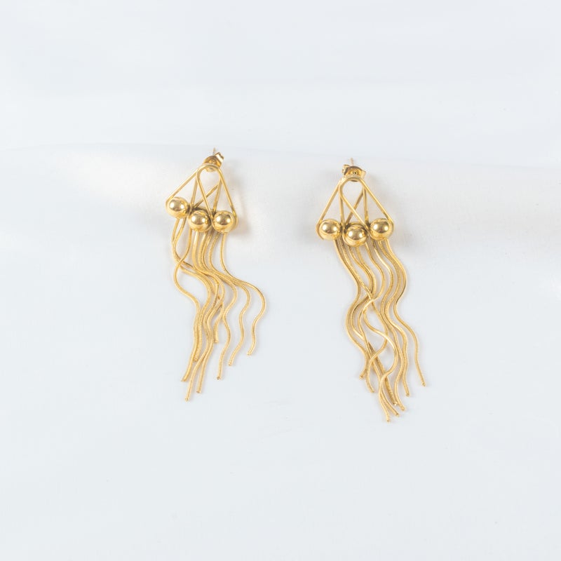 Large Stainless Steel Golden Earring