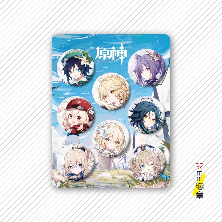 Anime Badge Set Of 8 Featuring Saotome Miku, Amane Yuki, And Hikaru Tenshou From Barji Guizi - Image 3