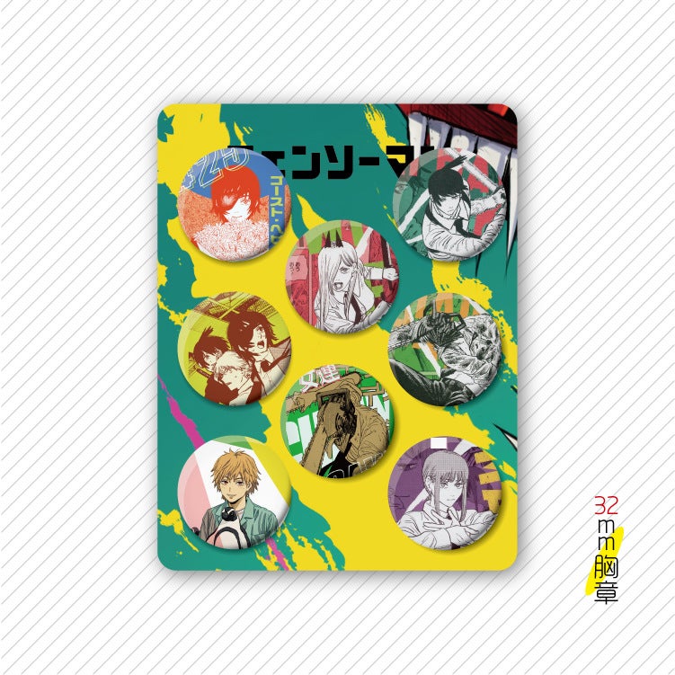 Anime Badge Set Of 8 Featuring Saotome Miku, Amane Yuki, And Hikaru Tenshou From Barji Guizi - Image 1