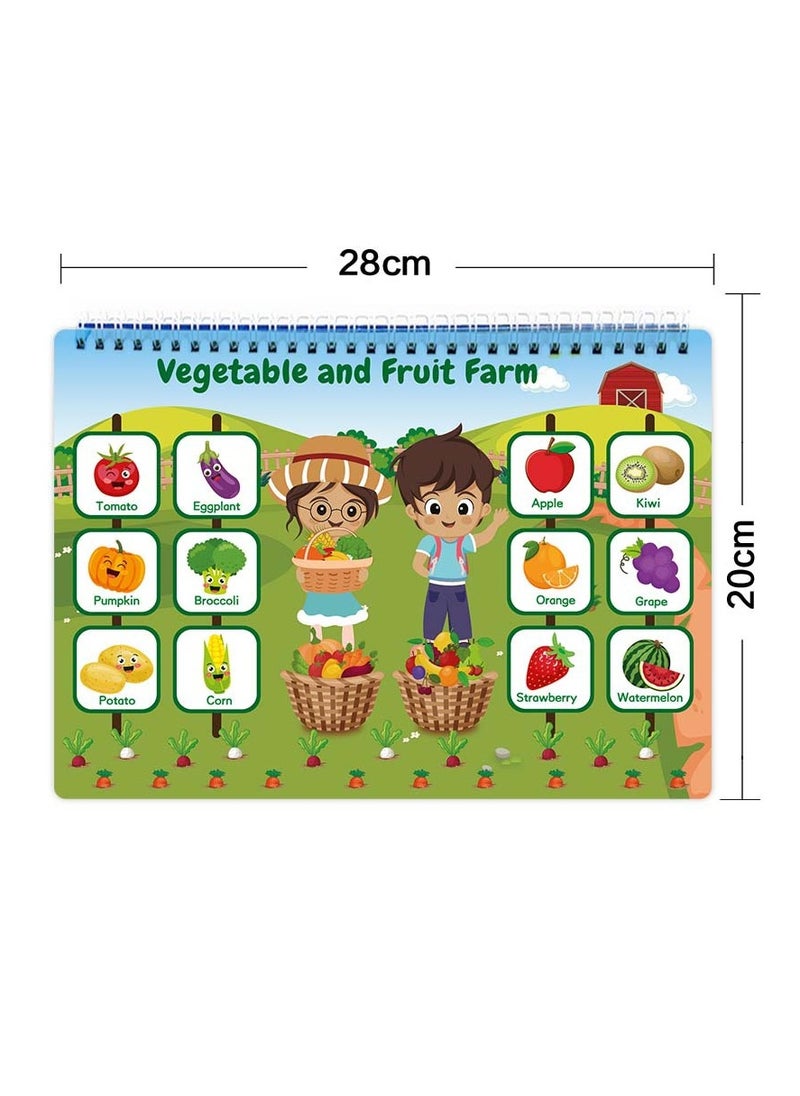 YelaJoy Preschool Learning Activities 32 Pages Busy Book, Montessori Toys for Toddlers, Preschool Activity Binder for Kids Early Educational Learning Materials and Coloring Book for Boys & Girls  - Image 3