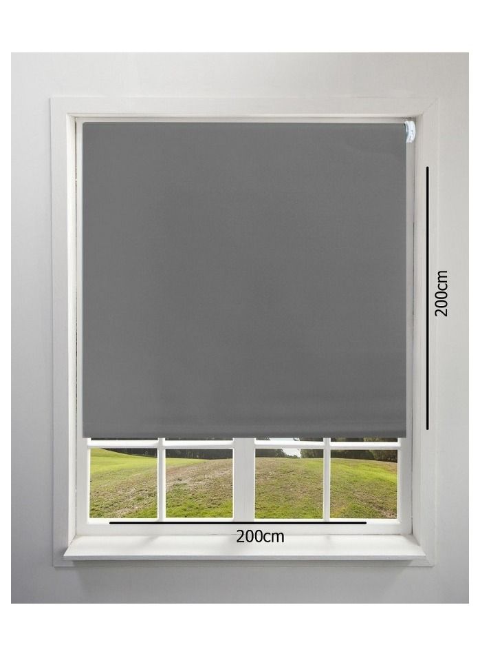 Home Gallery blackout roller blinds 200*200 cm gray - Image 1