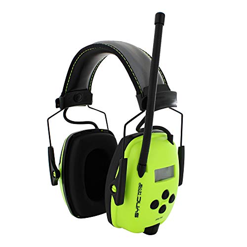 Howard Leight by Honeywell Sync Hi-Visibility Digital AM/FM Radio Earmuff (1030390),Bright Yellow/Green, Unisex - Image 1