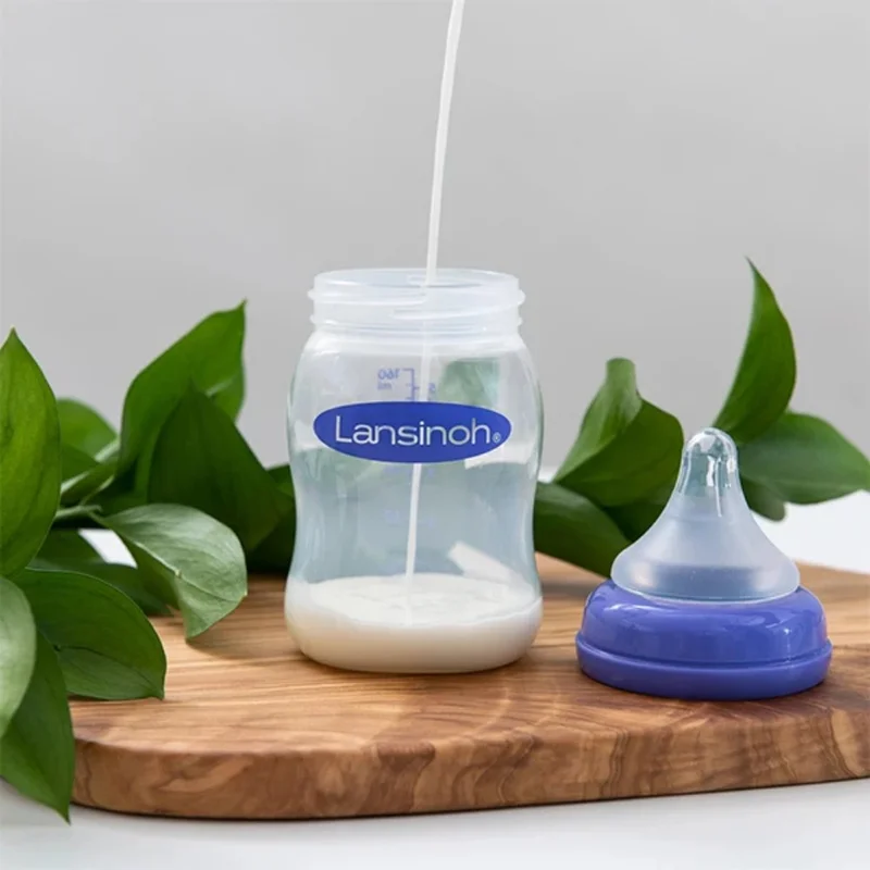 Lansinoh Natural Wave Silicone Baby Bottle Teat 2 Pack Slow Flow