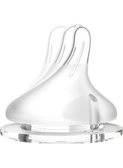 Lansinoh Natural Wave Silicone Baby Bottle Teat 2 Pack Slow Flow  - Image 2
