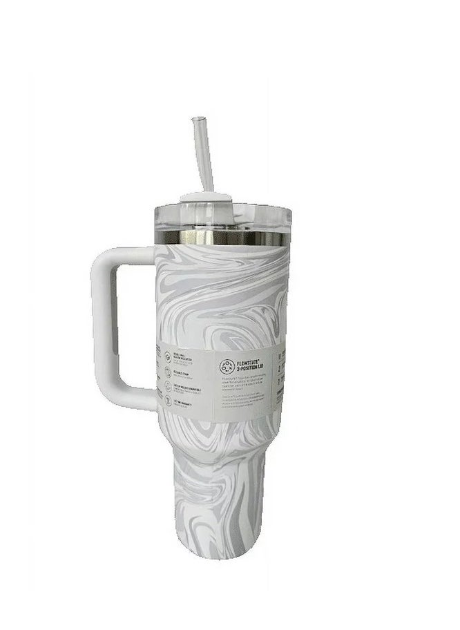 Stanley - Quencher H2.0 FlowState 40oz Vacuum Insulated Tumbler – Rose Quartz Swirl Travel Mug with Reusable Lid and Straw – Leakproof Design Keeps Drinks Hot for 7 Hours & Cold for 24 Hours – Ideal for Coffee, Water, Smoothies, Iced Tea & On-the-Go Hydration - Image 1