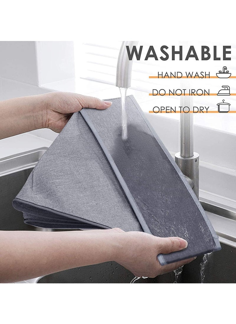 YIM-VIBEHAUS - 3 Packs Underwear Sock Organizer for Drawer, 64 Cell Foldable Closet Organizer Divider Cabinet Organizer Underwear Storage Boxes for Storing Socks, Handkerchiefs, Ties, Belts (24+24+16 Cell, Grey) - Image 1
