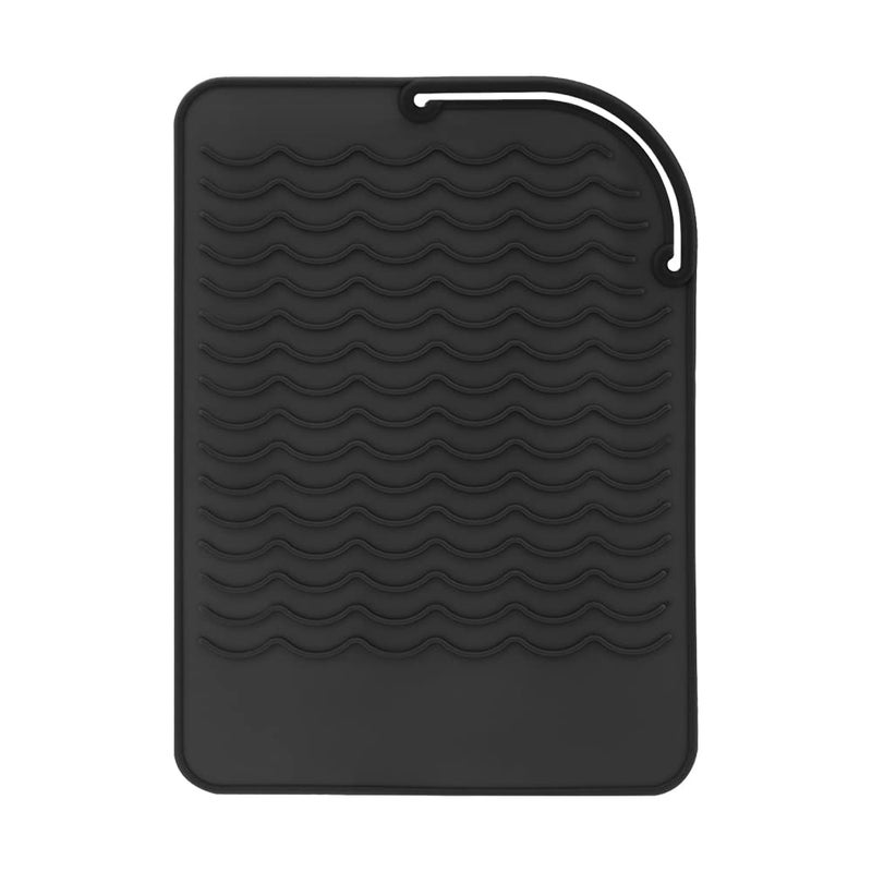 Heat Resistant Mat for Curling Iron Flat Irons and Hair Straightener Hair Styling Tools 9 x 65 Food Grade Silicone Black