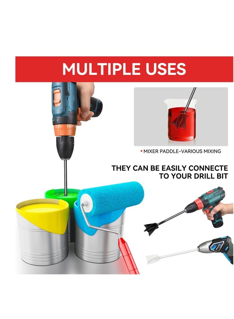 Resin Mixer Paddles, epoxy mixer-Reusable Paint Mixer- Paint Stirrer Drill Attachment for Resin(4pack) - Image 2